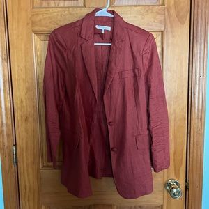 Burnt Orange Blazer with shoulder pads